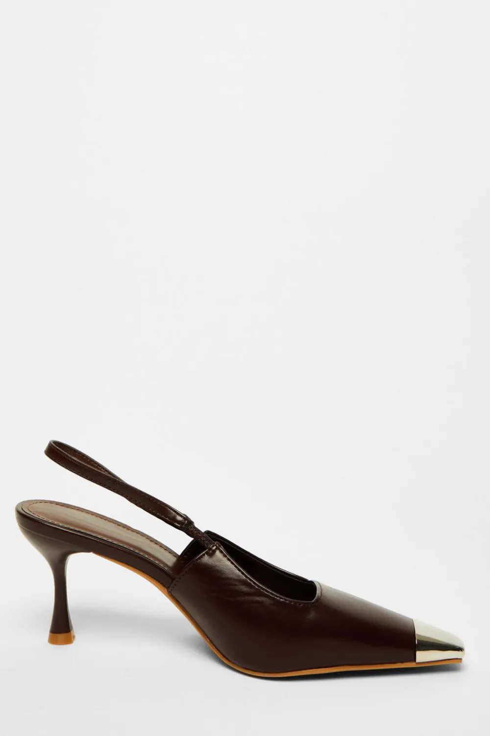 Quiz Heels>Faux Leather Court Heel