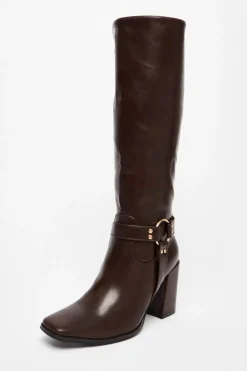 Quiz Boots>Faux Leather Knee High Boots