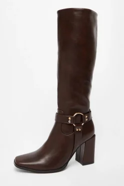 Quiz Boots>Faux Leather Knee High Boots