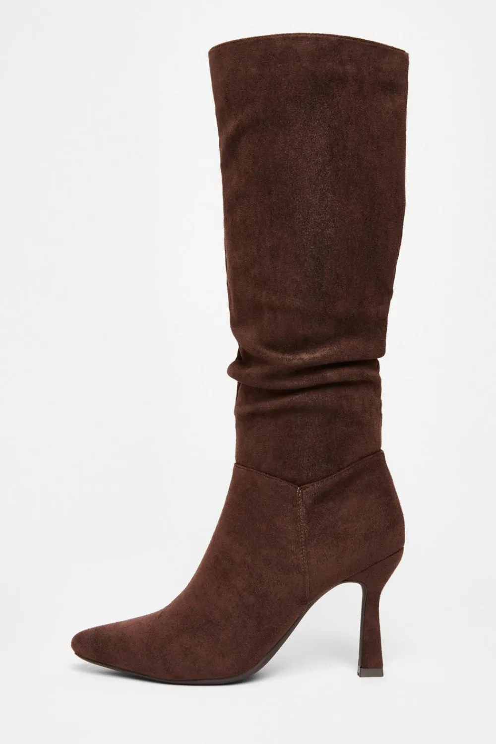 Quiz Heels|Boots>Brown Faux Suede Heeled Boots