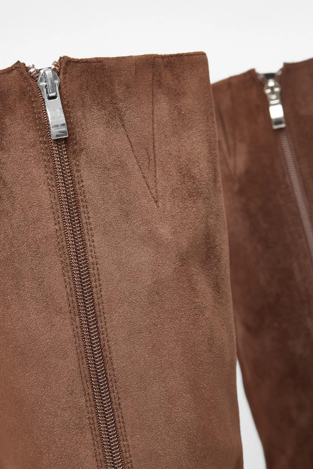 Quiz Boots>Brown Faux Suede Heeled Boots
