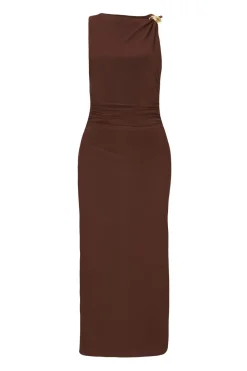 Quiz Day At The Races|Christening Guest>Gold Buckle Midaxi Dress