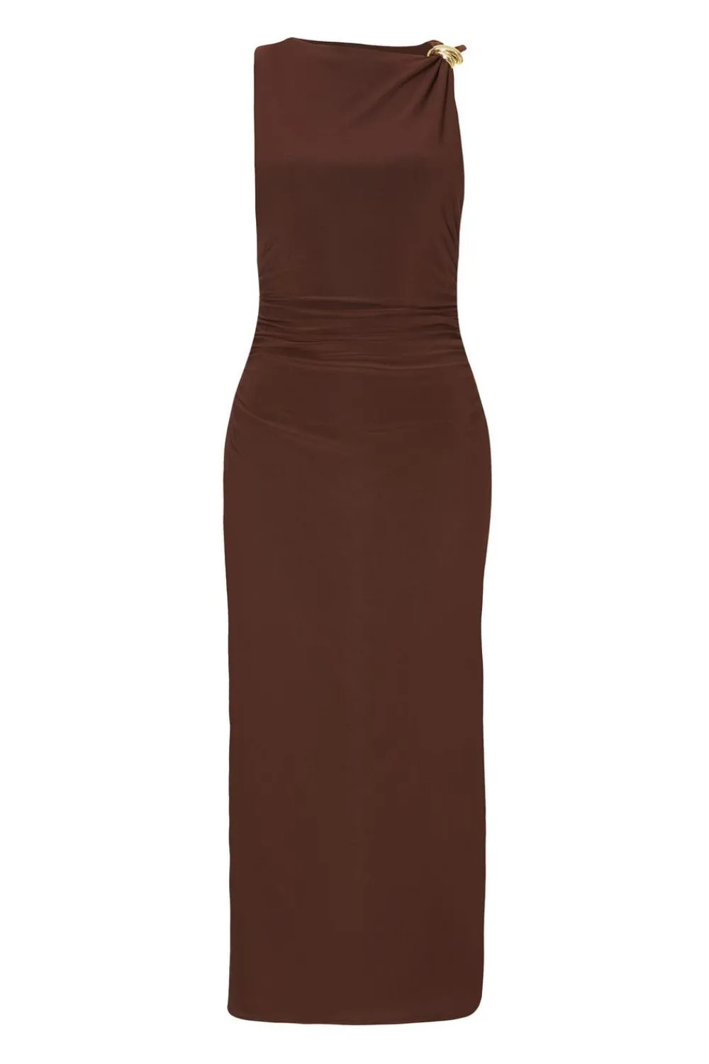 Quiz Day At The Races|Christening Guest>Gold Buckle Midaxi Dress