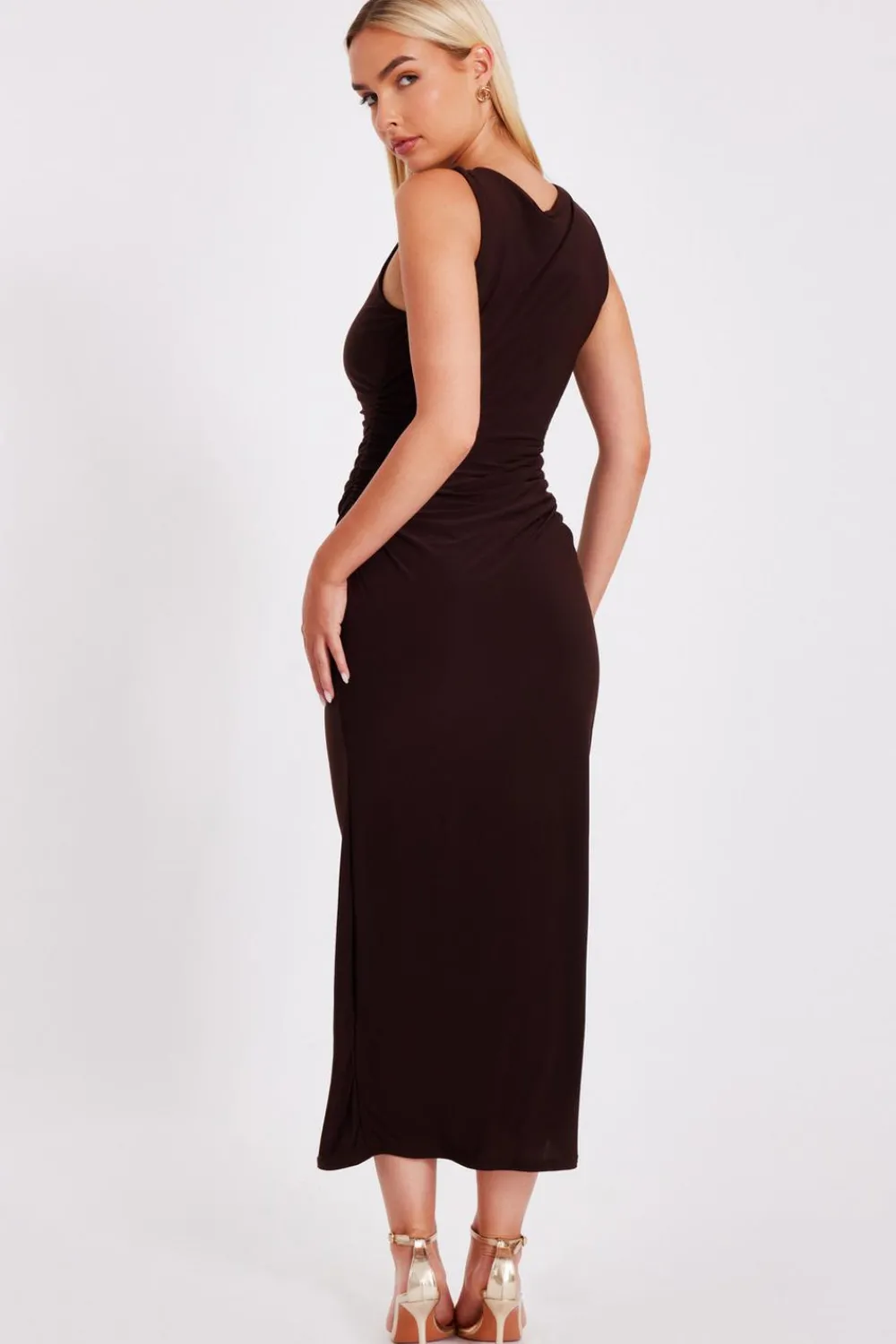 Quiz Day At The Races|Christening Guest>Gold Buckle Midaxi Dress