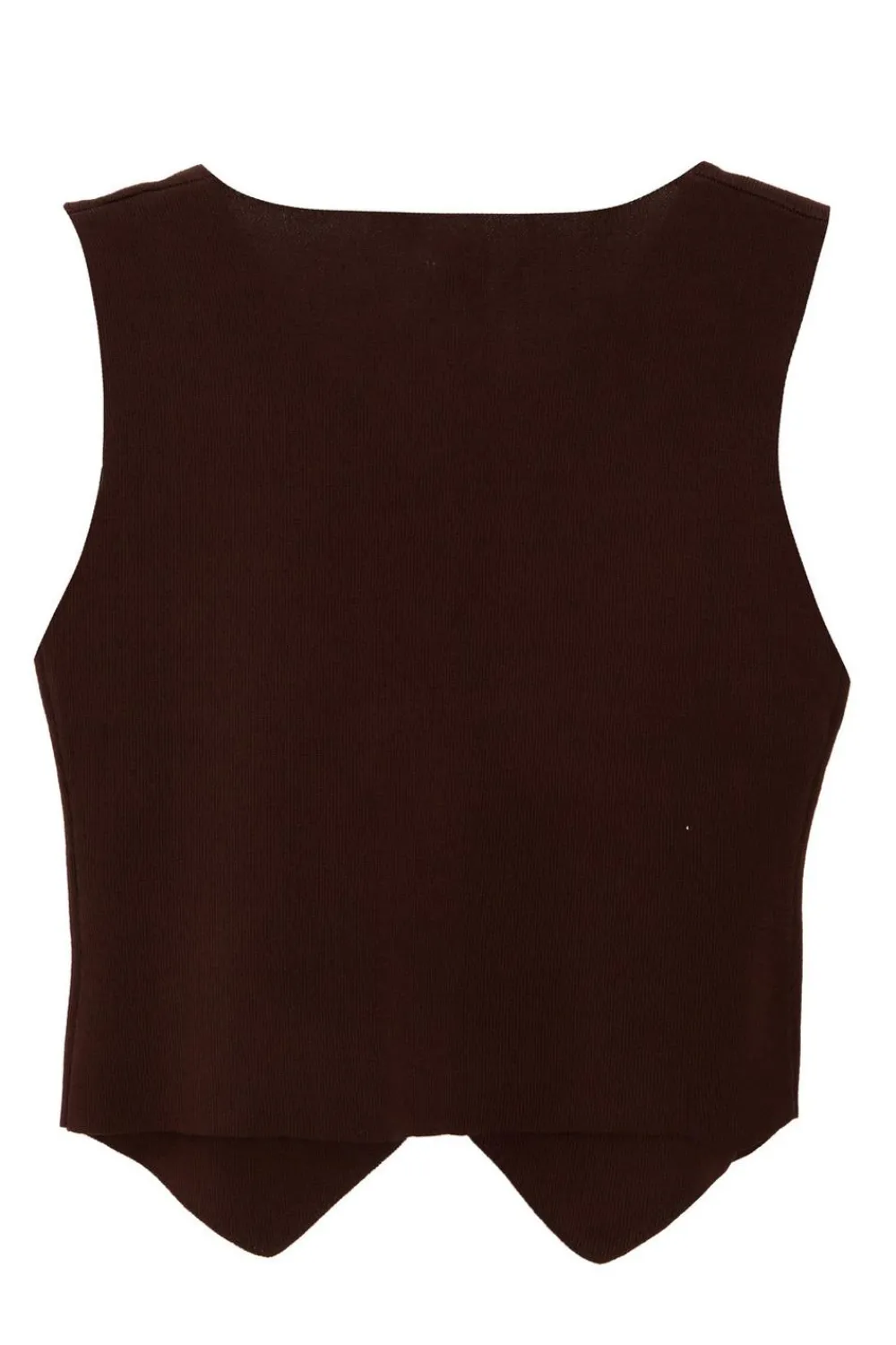 Quiz Waistcoat|Tops>Brown Knitted Waistcoat