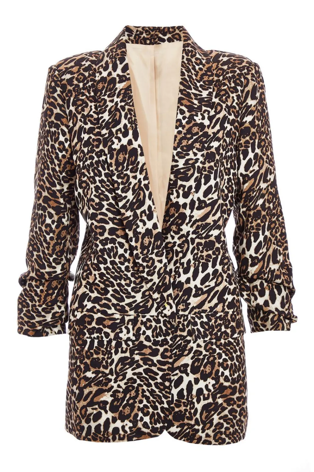 Quiz Workwear|Jackets & Coats>Brown Leopard Print Blazer