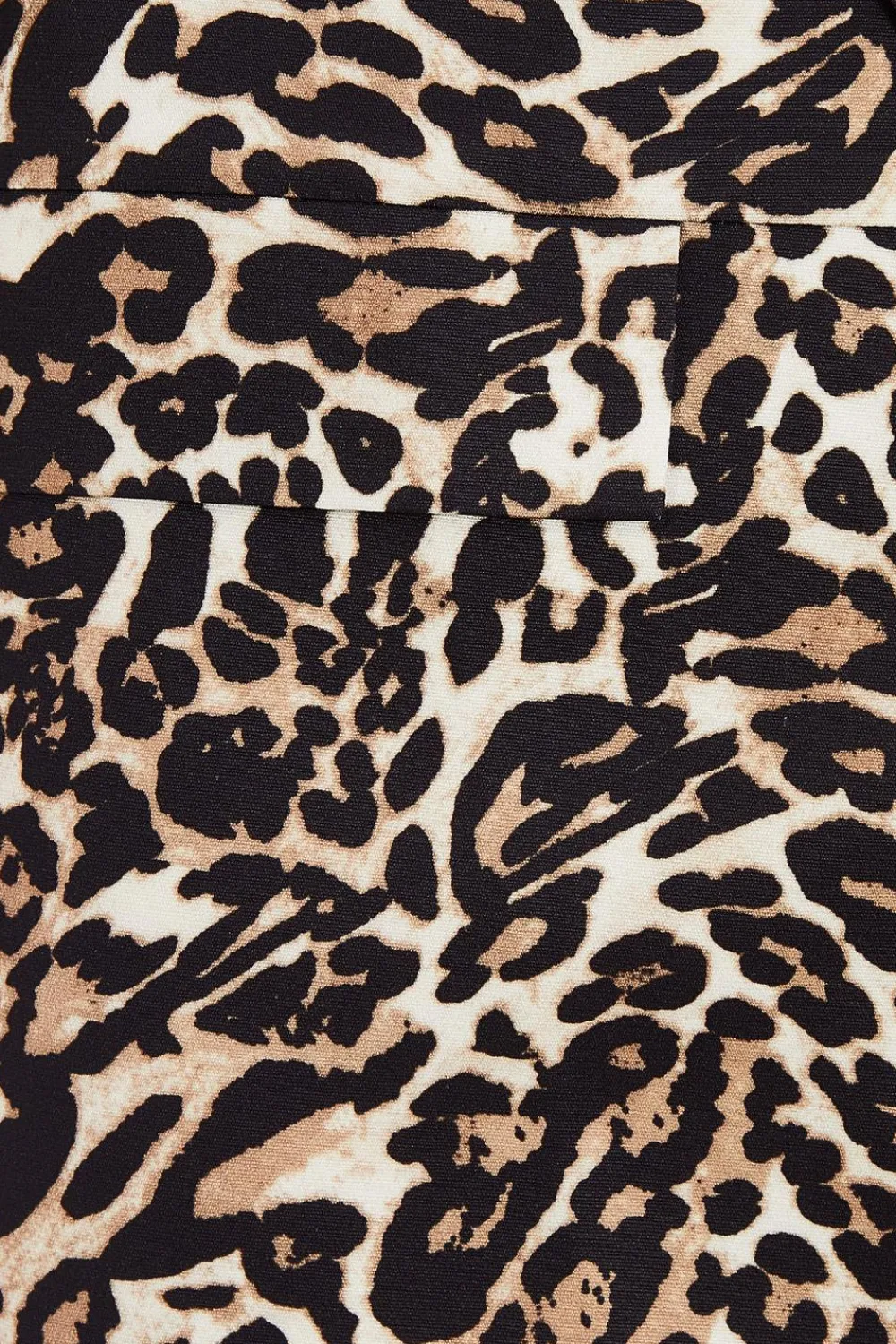 Quiz Workwear|Jackets & Coats>Brown Leopard Print Blazer