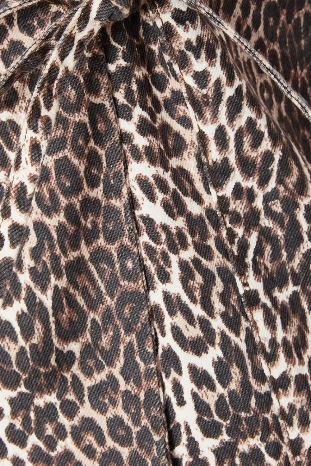 Quiz Waistcoat|Going Out Tops>Brown Leopard Print Denim Waistcoat