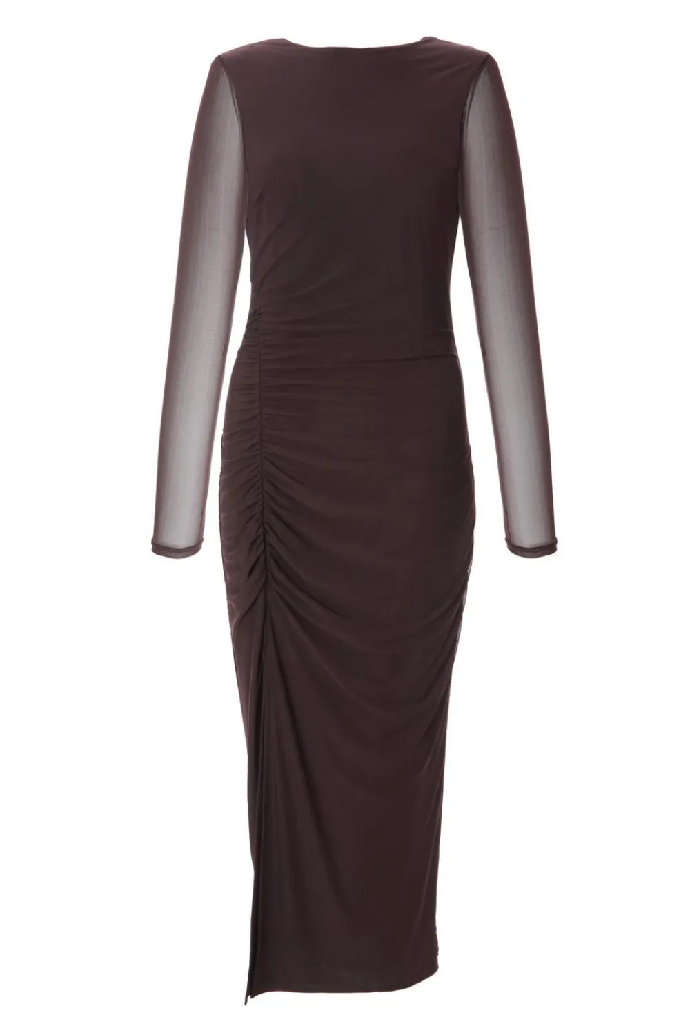 Quiz Workwear|Modest>Mesh Long Sleeve Midaxi Dress