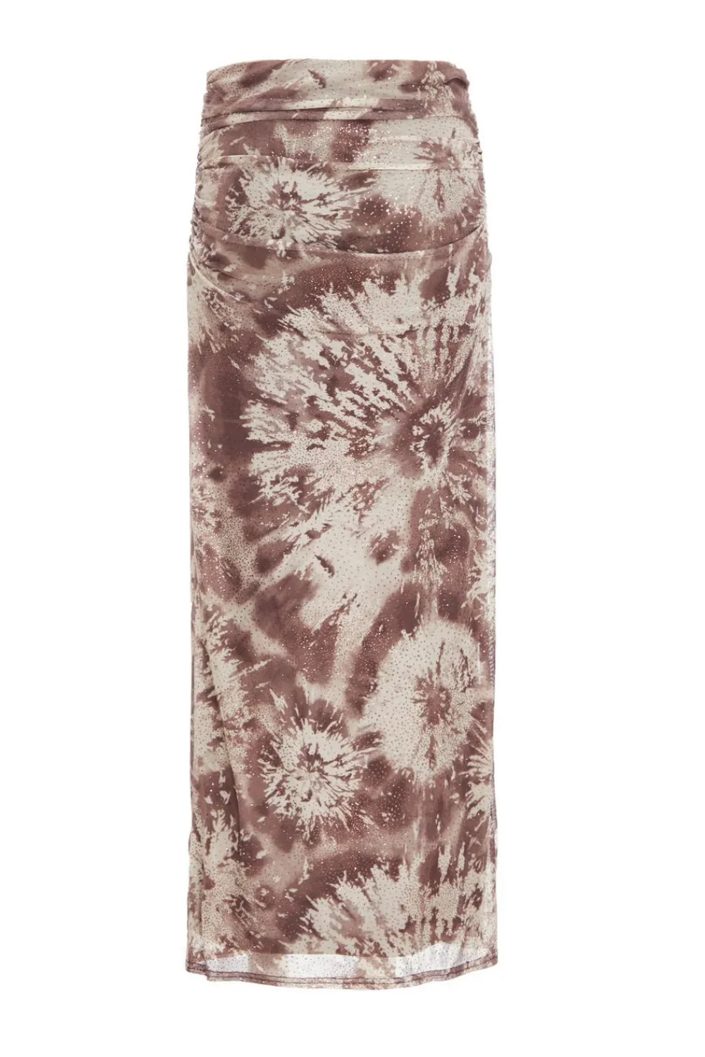 Quiz Going Out>Brown Mesh Marble Print Midaxi Skirt