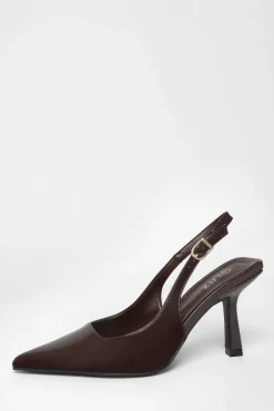 Quiz Heels|Day At The Races>Patent Sling Back Court Heels