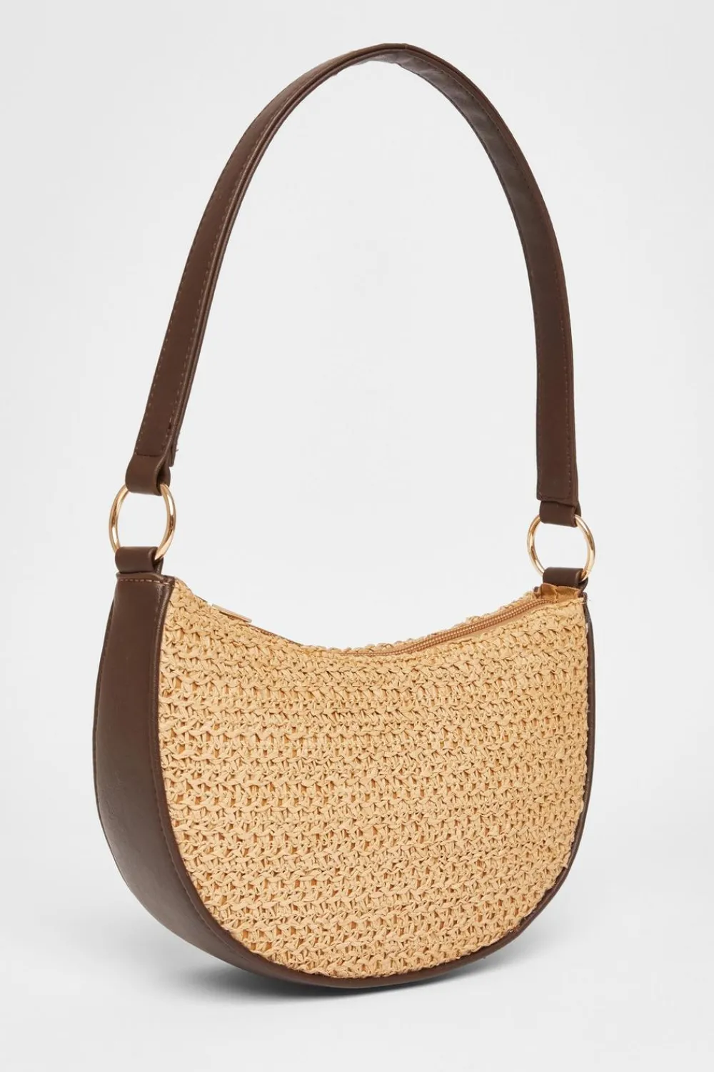 Quiz Holiday Accessories|Bags>Brown Raffia Shoulder Bag