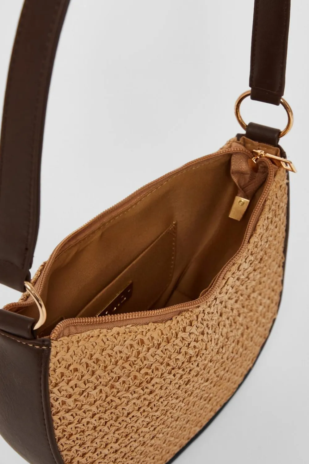 Quiz Holiday Accessories|Bags>Brown Raffia Shoulder Bag