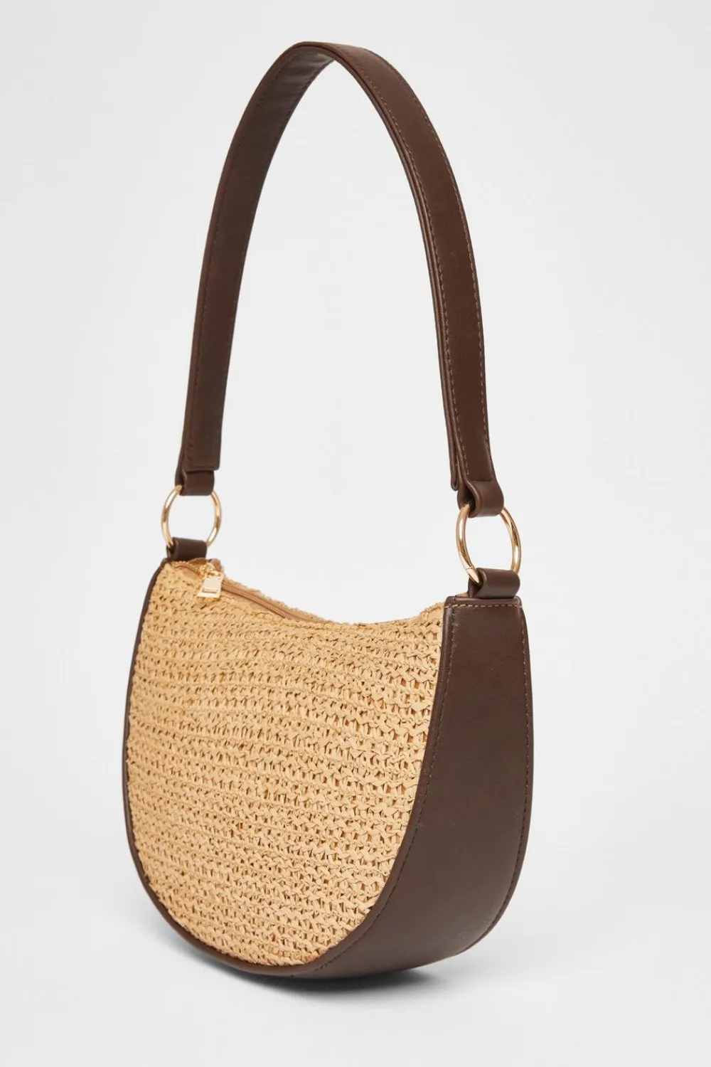 Quiz Holiday Accessories|Bags>Brown Raffia Shoulder Bag