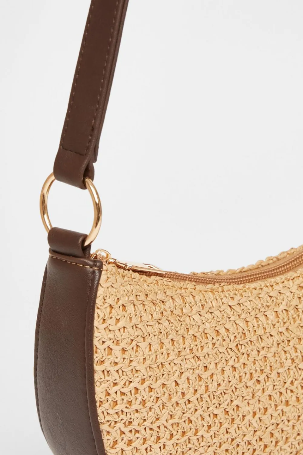 Quiz Holiday Accessories|Bags>Brown Raffia Shoulder Bag
