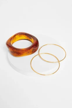 Quiz Jewellery Sets|Jewellery>Brown Resin Bangle Set