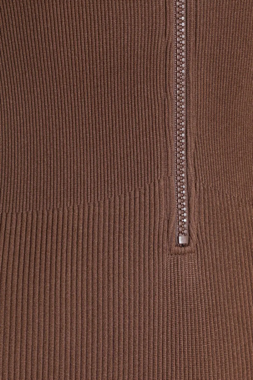 Quiz Jumpsuits|Casual Clothing>Brown Seamless Zip Jumpsuit