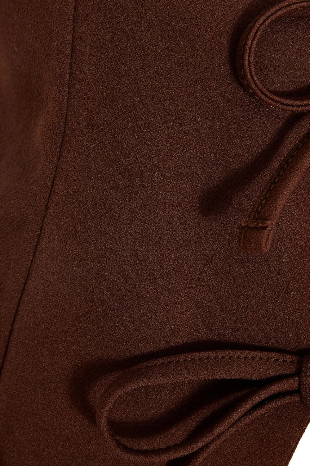 Quiz Waistcoat|Tops>Brown Tie Up Sleeveless Waistcoat