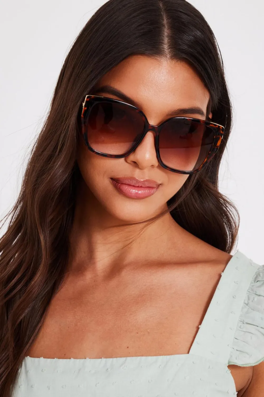 Quiz Holiday Accessories>Tortoiseshell Cat Eye Sunglasses