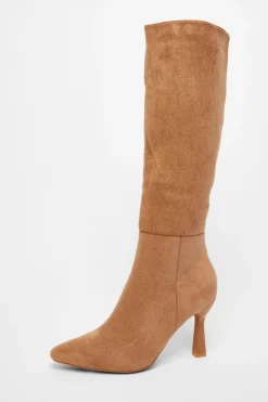 Quiz Boots>Faux Suede Knee High Boots