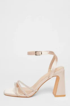 Quiz Occasion Shoes|Heels>Diamante Block Heels