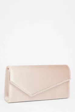 Quiz Wedding Accessories|Bags>Champagne Diamante Envelope Clutch