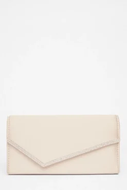 Quiz Wedding Accessories|Bags>Champagne Diamante Envelope Clutch