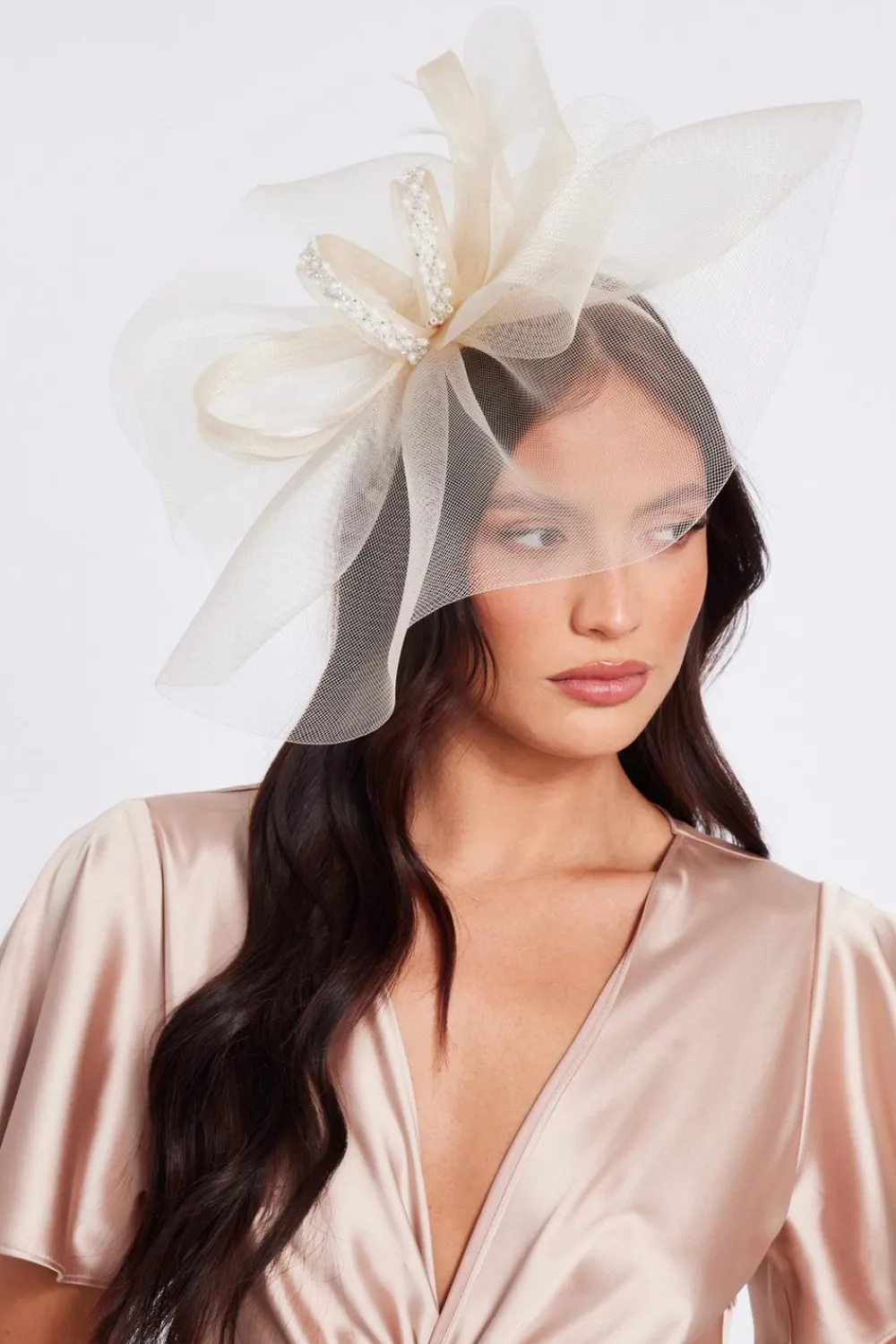Quiz Wedding Accessories|Hair Accessories>Embellished Headband Fascinator