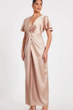 Quiz Evening Dresses|Christening Guest>Knot Front Maxi Dress