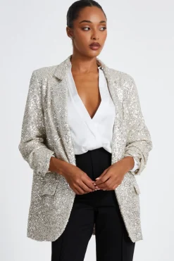 Quiz Jackets & Coats|Blazers>Sequin Tailored Blazer