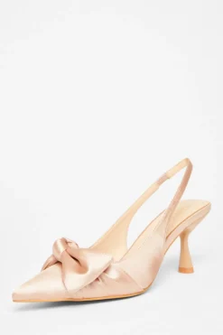 Quiz Occasion Shoes|Heels>Sling Back Bow Heels