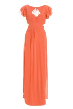 Quiz Prom Dresses|Prom & Ball>Coral Chiffon Backless Maxi dress