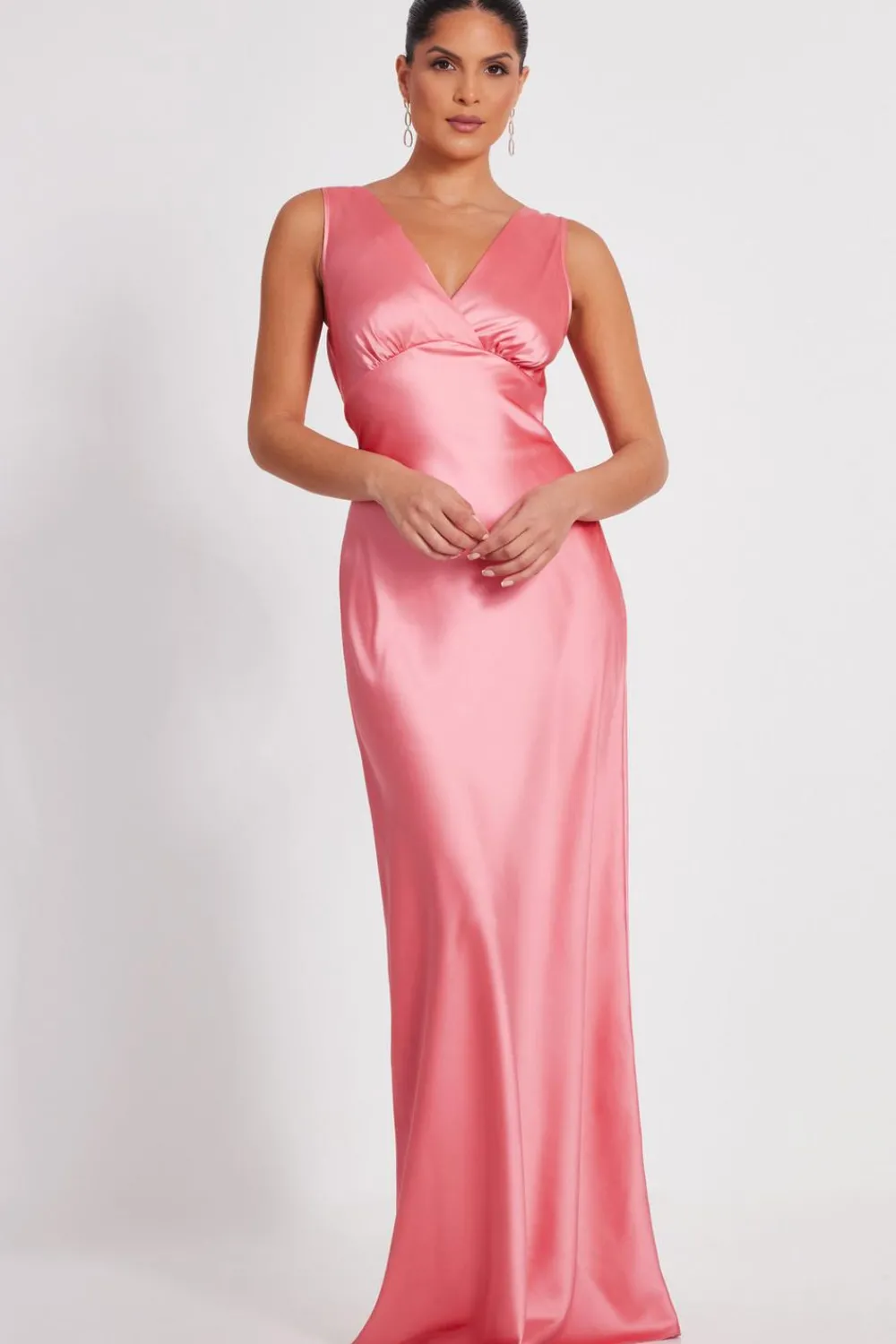 Quiz Prom Dresses|Prom & Ball>Satin Cowl Back Maxi Dress