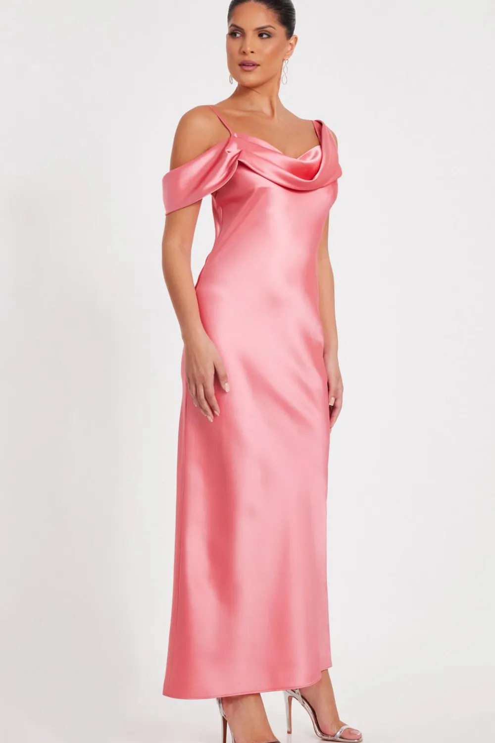 Quiz Prom Dresses|Prom & Ball>Satin Drop Shoulder Maxi Dress