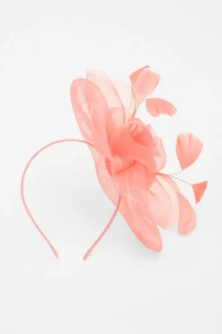 Quiz Wedding Accessories|Fascinators>Coral Spiral Headband Fascinator