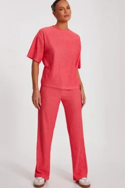 Quiz Trousers|Modest>Textured Palazzo Trousers