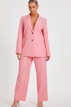 Quiz Day At The Races|Christening Guest>Coral Wide Leg Tailored Trousers