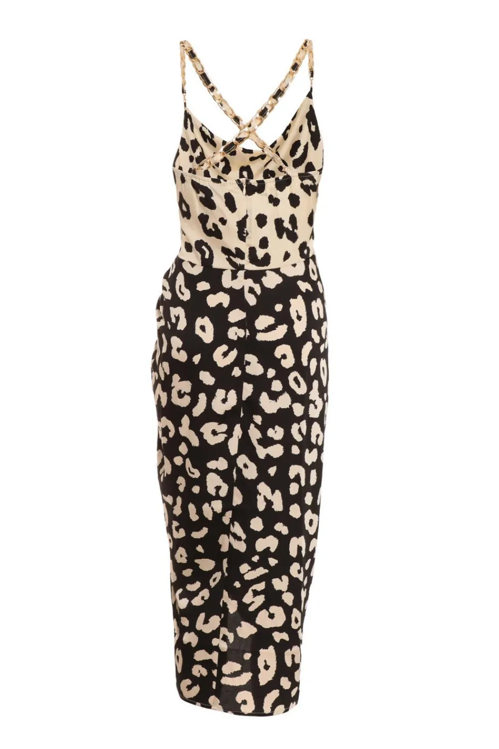 Quiz Midi Dresses|Going Out Dresses>Cream Animal Print Ruched Midi Dress