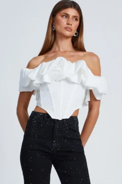 Quiz Going Out Tops|Crop Tops>Bardot Corset Top