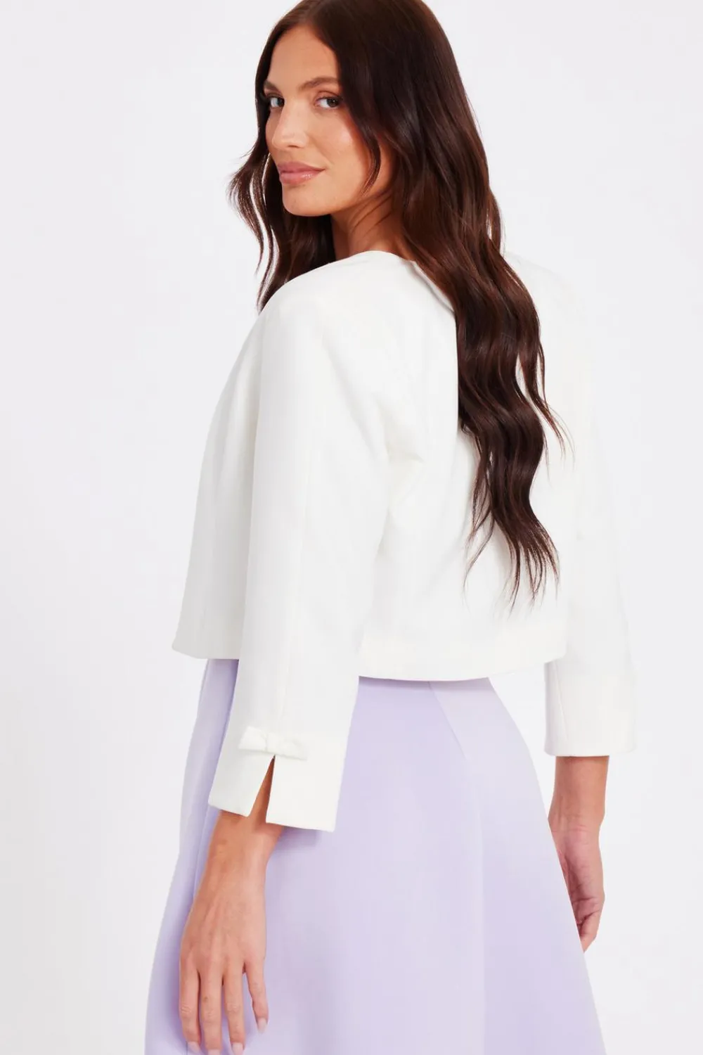 Quiz Day At The Races|Christening Guest>Bow Sleeve Cropped Blazer