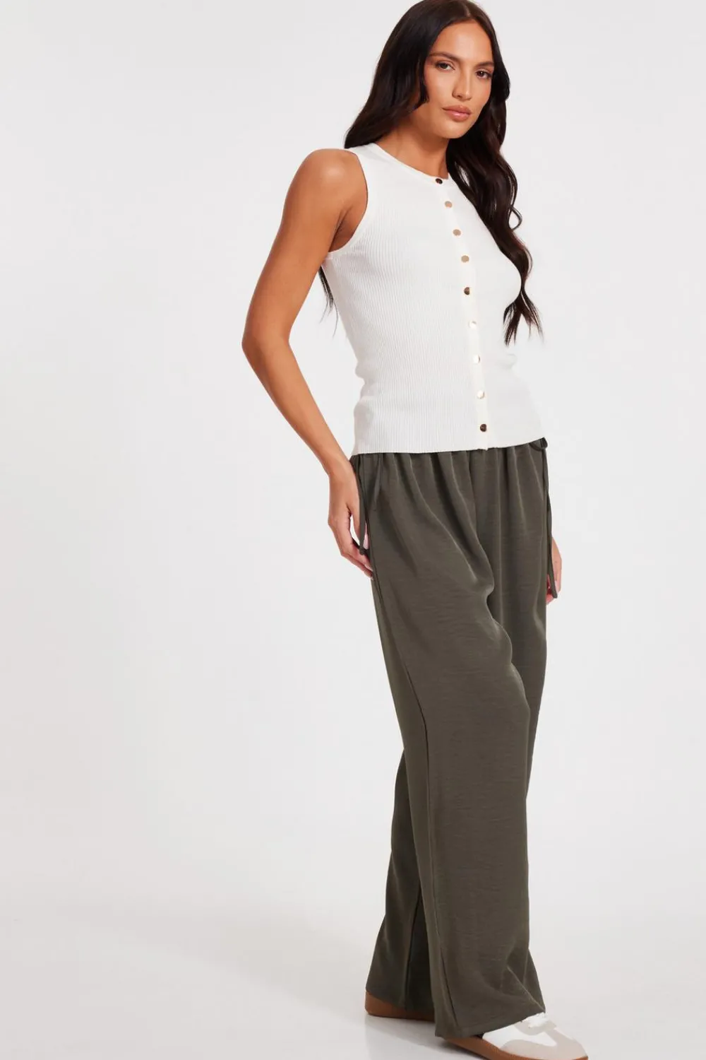 Quiz Summer Tops|Workwear>Cream Button Front Top