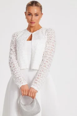 Quiz Day At The Races|Christening Guest>Chiffon Floral Cropped Jacket