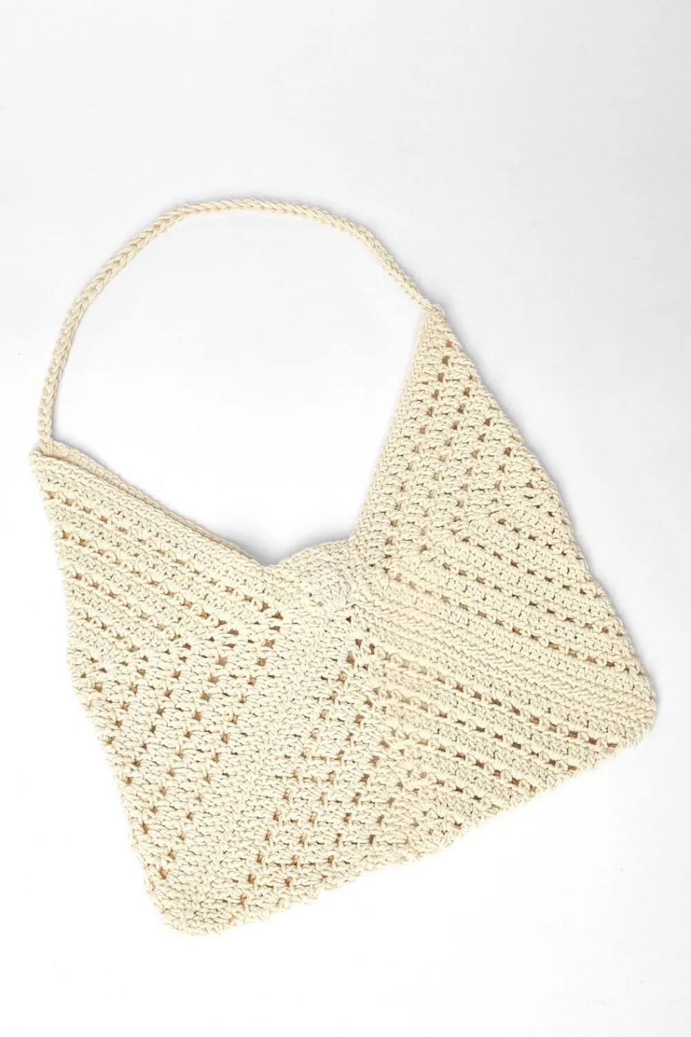 Quiz Holiday Accessories|Bags>Cream Crochet Shoulder Bag