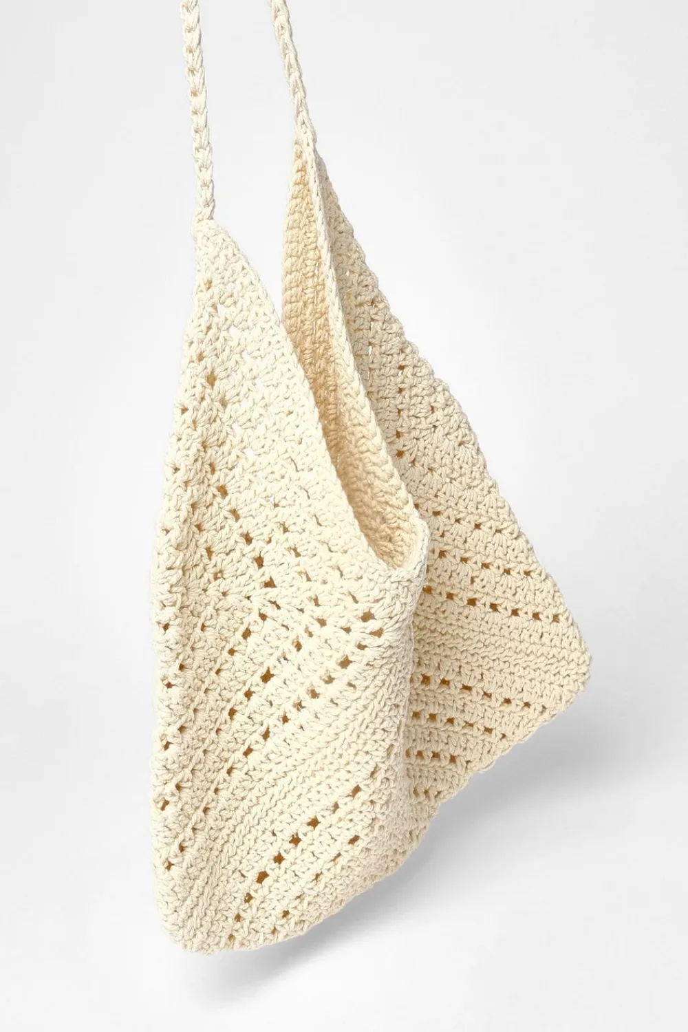 Quiz Holiday Accessories|Bags>Cream Crochet Shoulder Bag