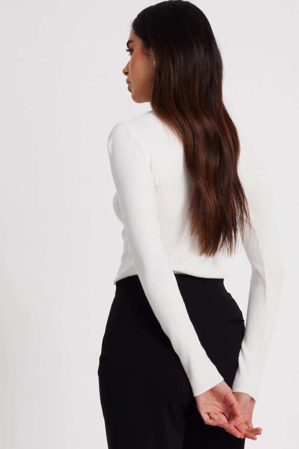 Quiz Workwear|Knitwear>Diamante Turtle Neck Jumper