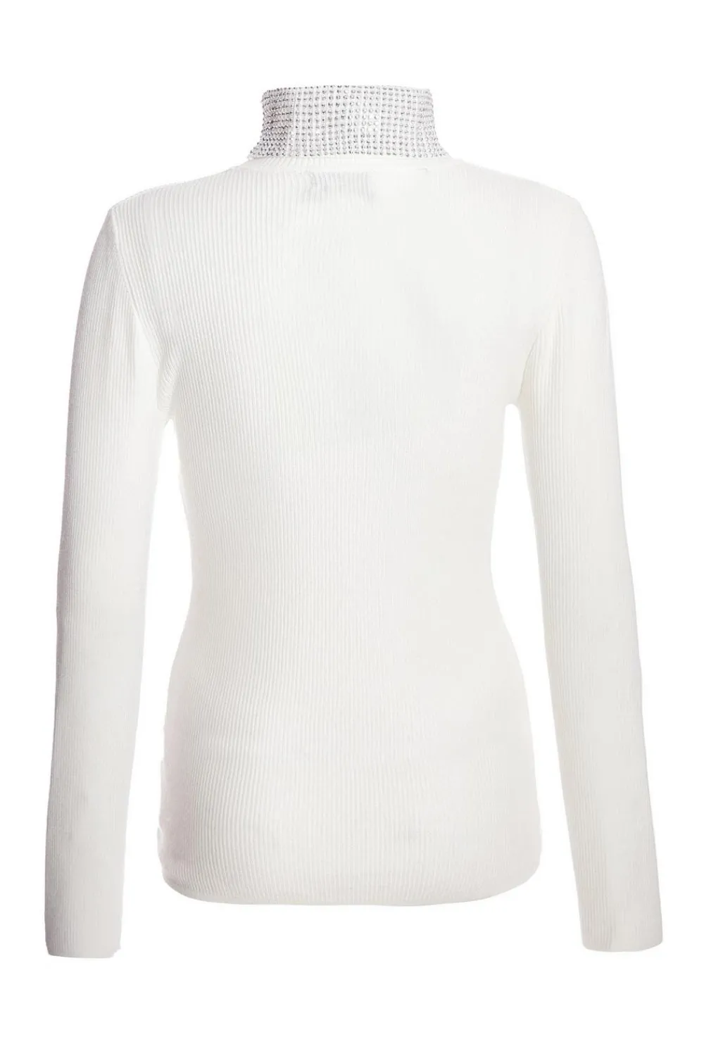 Quiz Workwear|Knitwear>Diamante Turtle Neck Jumper
