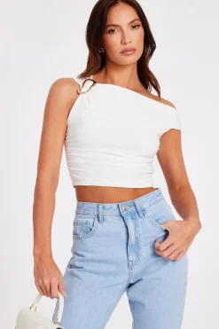 Quiz Going Out Tops|Crop Tops>Drop Sleeve Top