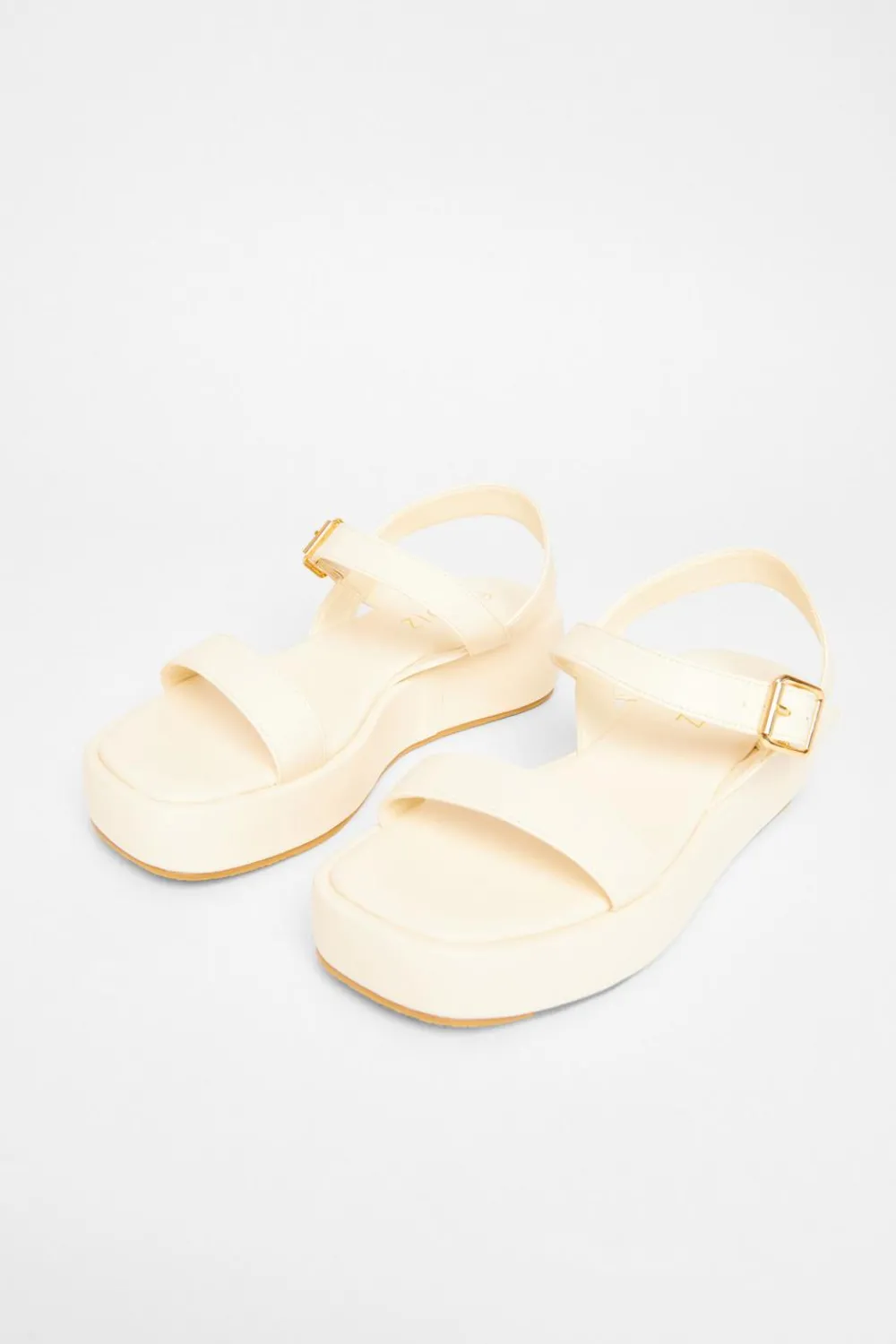 Quiz Sandals|Holiday Shoes>Faux Leather Flatform Sandals