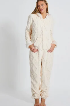 Quiz Nightwear>Cream Fleece Onesie