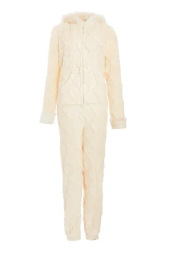 Quiz Nightwear>Cream Fleece Onesie
